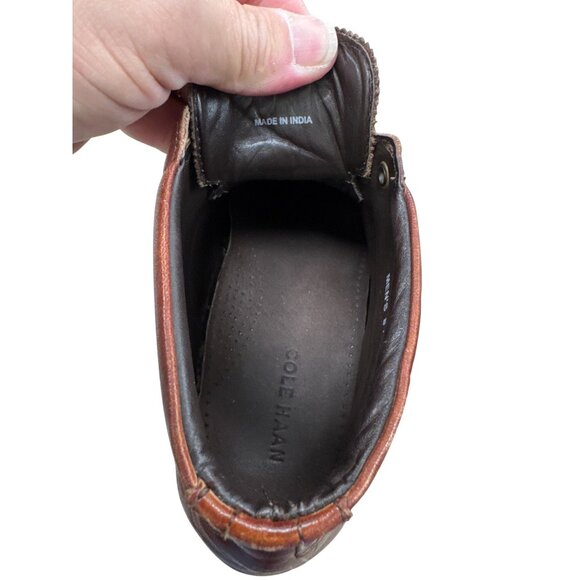 Cole Haan Mens Brown Leather Ankle Wingtip Boots 8M SKU 7796 - Picture 13 of 14
